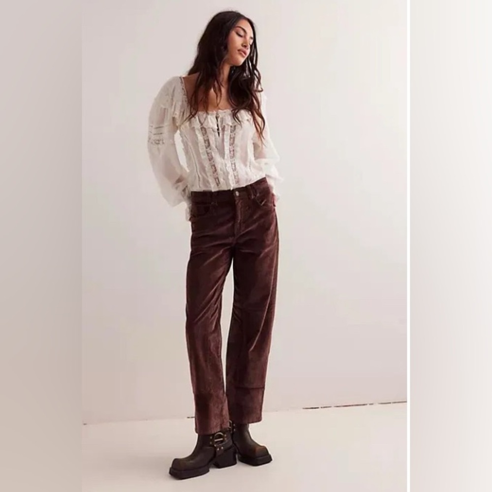 FREE PEOPLE x We The Free Risk Taker Mid-Rise Cord Jeans size 26 - Picture 2 of 11